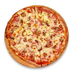 PIZZA JAMON Y CHAMPIÑONES