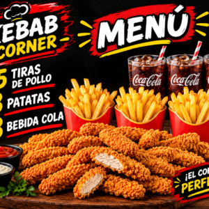 Menú 15 Tiras para 3
